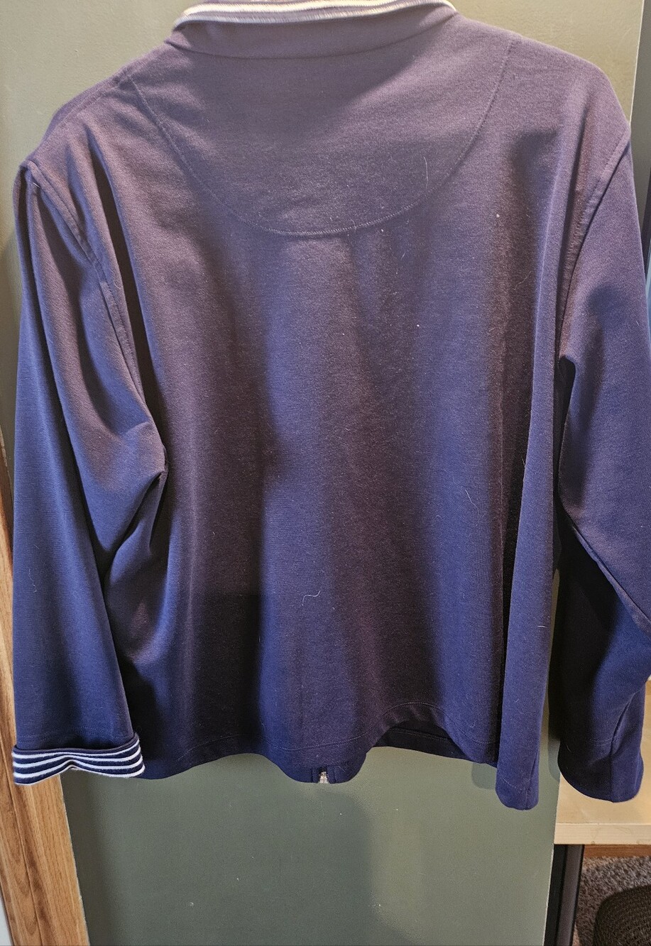 Navy Zip Front Light Jacket - Picture 2 of 3